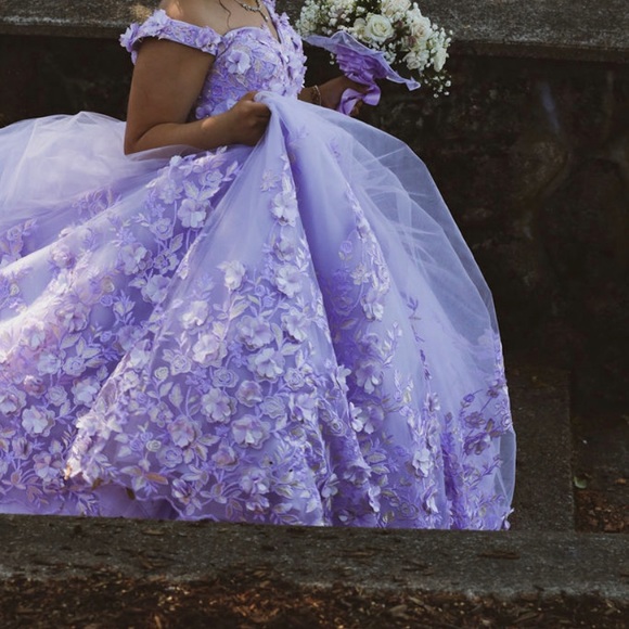 Lilac color quince dress - Picture 3 of 4